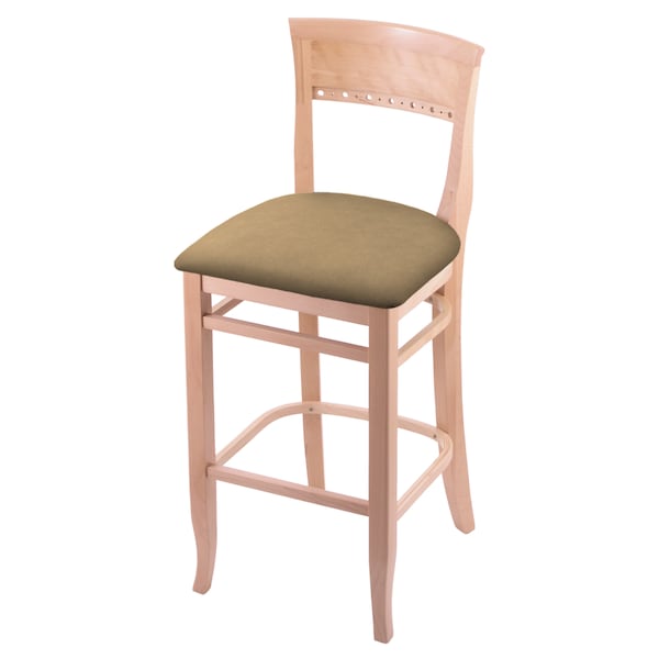 25" Counter Stool, Natural Finish, Canter Sand Seat